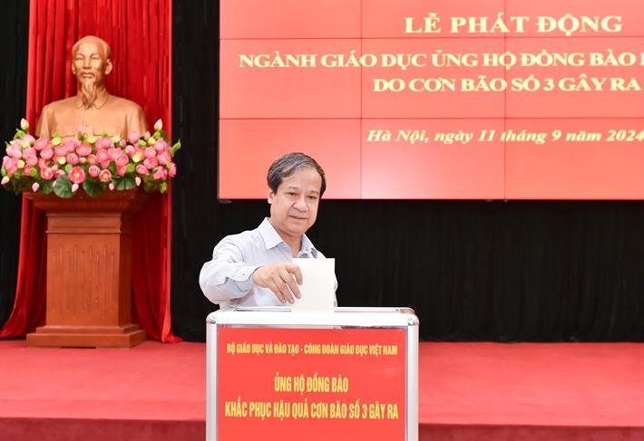 Phát động toàn ngành Giáo dục ủng hộ đồng bào bị thiệt hại do bão số 3 - Edulink